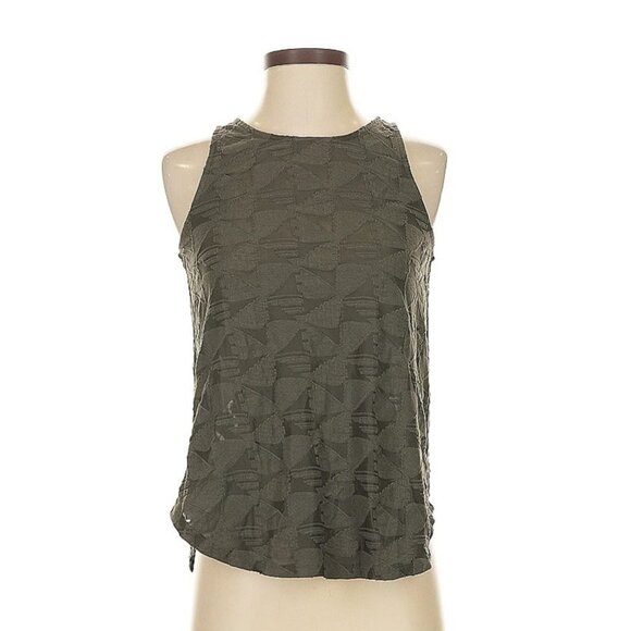 susina womens Solid gray triangle Print tank top Small - Picture 1 of 5